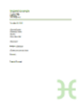 Free download Formal Letter - Pisces DOC, XLS or PPT template free to be edited with LibreOffice online or OpenOffice Desktop online