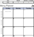 Free download Monthly Menu Planner with Grocery List DOC, XLS or PPT template free to be edited with LibreOffice online or OpenOffice Desktop online