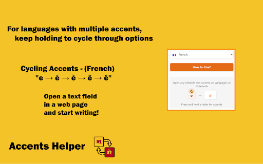 Accents Helper from Chrome web store to be run with OffiDocs Chromium online Accents Helper from Chrome web store to be run with OffiDocs Chromium online