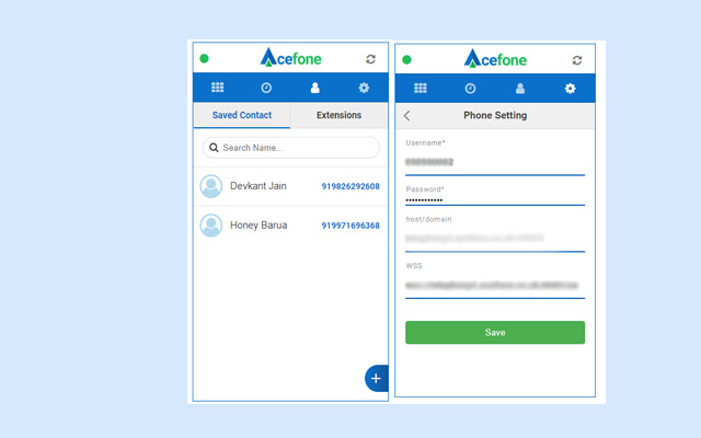 Acefone WebPhone from Chrome web store to be run with OffiDocs Chromium online Acefone WebPhone from Chrome web store to be run with OffiDocs Chromium online
