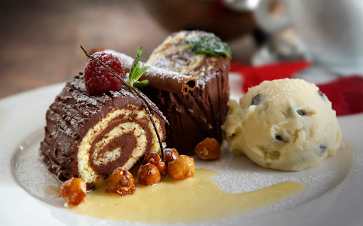 A Chocolate Cake With Ice Cream on a Ceramic Plate from Chrome web store to be run with OffiDocs Chromium online A Chocolate Cake With Ice Cream on a Ceramic Plate from Chrome web store to be run with OffiDocs Chromium online