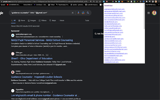 Acmetutor Email Extractor from Chrome web store to be run with OffiDocs Chromium online Acmetutor Email Extractor from Chrome web store to be run with OffiDocs Chromium online