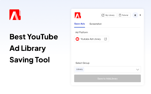 Ad Library :Save YouTube Ad and Stories from Chrome web store to be run with OffiDocs Chromium online Ad Library :Save YouTube Ad and Stories from Chrome web store to be run with OffiDocs Chromium online