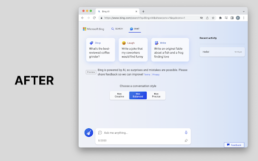 AI Chat Enabler for bing.com from Chrome web store to be run with OffiDocs Chromium online AI Chat Enabler for bing.com from Chrome web store to be run with OffiDocs Chromium online