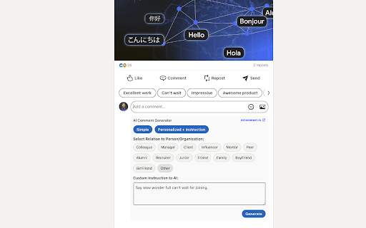 AI Comment Generator from Chrome web store to be run with OffiDocs Chromium online AI Comment Generator from Chrome web store to be run with OffiDocs Chromium online