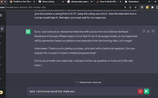 AI Interviewer from Chrome web store to be run with OffiDocs Chromium online AI Interviewer from Chrome web store to be run with OffiDocs Chromium online