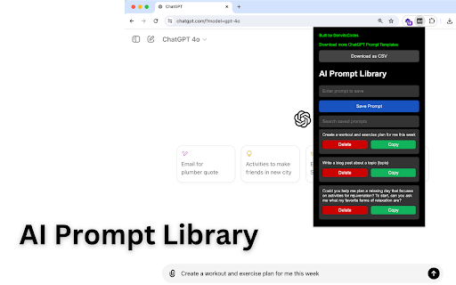 AI Prompt Library by DonvitoCodes from Chrome web store to be run with OffiDocs Chromium online AI Prompt Library by DonvitoCodes from Chrome web store to be run with OffiDocs Chromium online