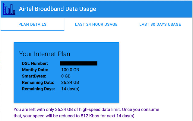 Airtel Data Usage from Chrome web store to be run with OffiDocs Chromium online Airtel Data Usage from Chrome web store to be run with OffiDocs Chromium online