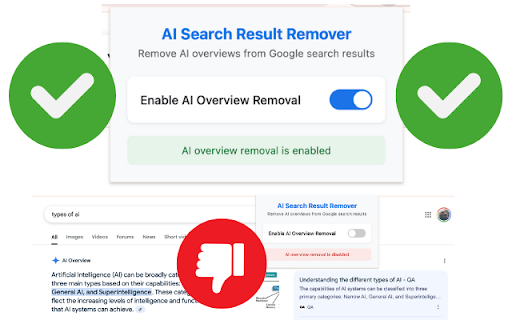 AI Search Result Remover from Chrome web store to be run with OffiDocs Chromium online AI Search Result Remover from Chrome web store to be run with OffiDocs Chromium online