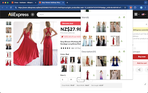 Aliexpress Image Downloader Images Videos from Chrome web store to be run with OffiDocs Chromium online Aliexpress Image Downloader Images Videos from Chrome web store to be run with OffiDocs Chromium online