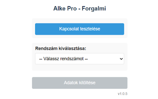 Alke Pro Forgalmi from Chrome web store to be run with OffiDocs Chromium online Alke Pro Forgalmi from Chrome web store to be run with OffiDocs Chromium online