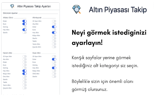 Altın Piyasası Takip from Chrome web store to be run with OffiDocs Chromium online Altın Piyasası Takip from Chrome web store to be run with OffiDocs Chromium online