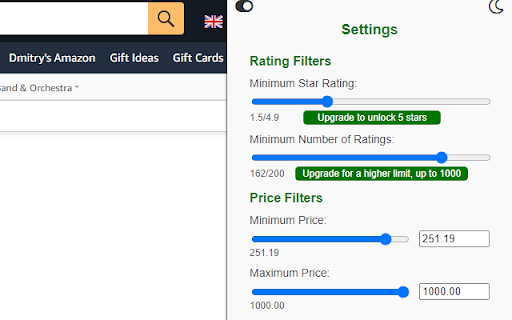Amazon Review Rating Filter from Chrome web store to be run with OffiDocs Chromium online Amazon Review Rating Filter from Chrome web store to be run with OffiDocs Chromium online