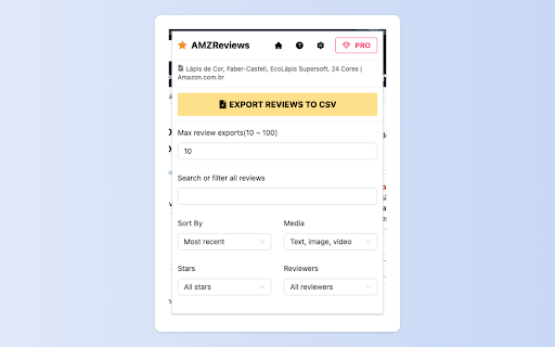 Amazon Reviews Export | CSV Images from Chrome web store to be run with OffiDocs Chromium online Amazon Reviews Export | CSV Images from Chrome web store to be run with OffiDocs Chromium online