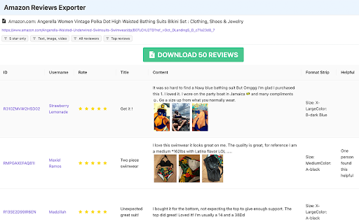 Amazon reviews exporter from Chrome web store to be run with OffiDocs Chromium online Amazon reviews exporter from Chrome web store to be run with OffiDocs Chromium online