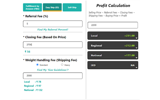 Amazon Seller Profit Calc India from Chrome web store to be run with OffiDocs Chromium online Amazon Seller Profit Calc India from Chrome web store to be run with OffiDocs Chromium online