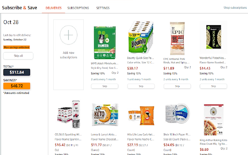Amazon Subscription Estimator from Chrome web store to be run with OffiDocs Chromium online Amazon Subscription Estimator from Chrome web store to be run with OffiDocs Chromium online