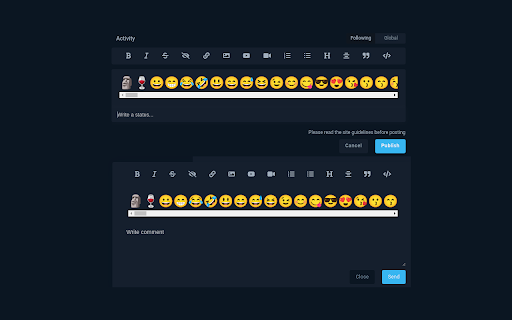 Anilist Emoji Extension from Chrome web store to be run with OffiDocs Chromium online Anilist Emoji Extension from Chrome web store to be run with OffiDocs Chromium online