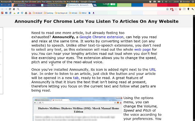 Announcify from Chrome web store to be run with OffiDocs Chromium online Announcify from Chrome web store to be run with OffiDocs Chromium online