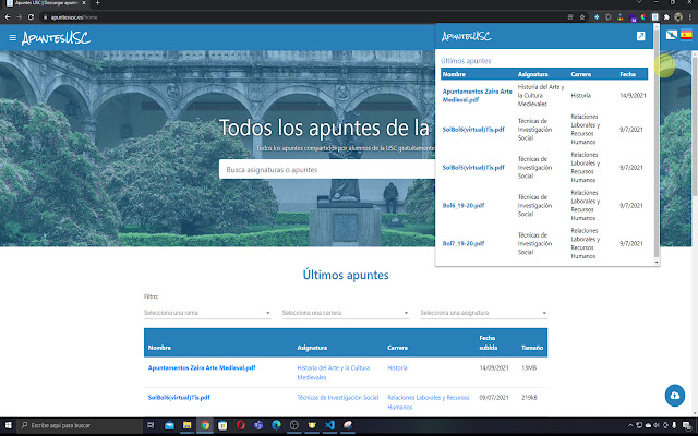 ApuntesUSC from Chrome web store to be run with OffiDocs Chromium online ApuntesUSC from Chrome web store to be run with OffiDocs Chromium online
