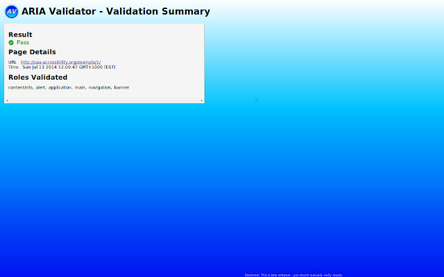 ARIA Validator from Chrome web store to be run with OffiDocs Chromium online ARIA Validator from Chrome web store to be run with OffiDocs Chromium online