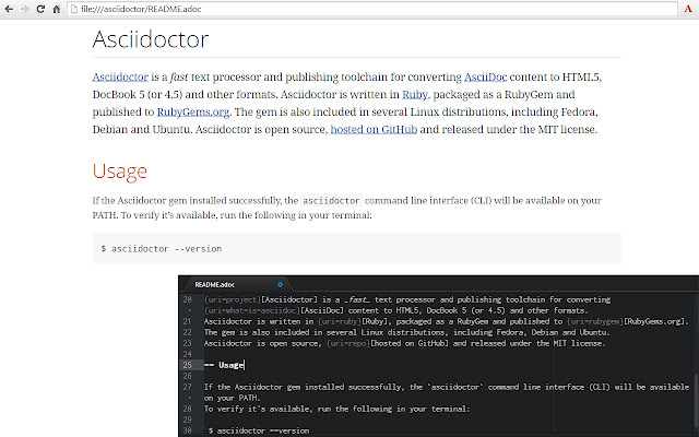 Asciidoctor.js Live Preview from Chrome web store to be run with OffiDocs Chromium online Asciidoctor.js Live Preview from Chrome web store to be run with OffiDocs Chromium online