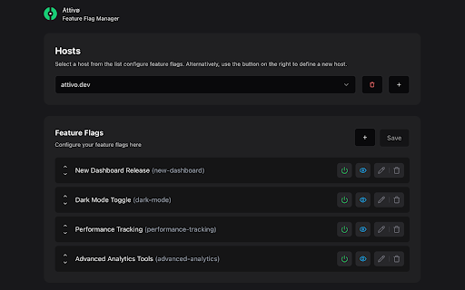 Attivø: Feature Flag Manager from Chrome web store to be run with OffiDocs Chromium online Attivø: Feature Flag Manager from Chrome web store to be run with OffiDocs Chromium online