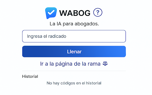 Autocompletado Rama Judicial from Chrome web store to be run with OffiDocs Chromium online Autocompletado Rama Judicial from Chrome web store to be run with OffiDocs Chromium online