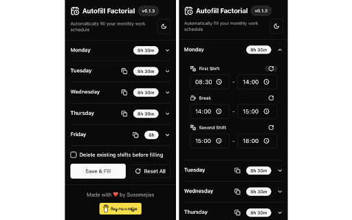 Autofill Factorial from Chrome web store to be run with OffiDocs Chromium online Autofill Factorial from Chrome web store to be run with OffiDocs Chromium online