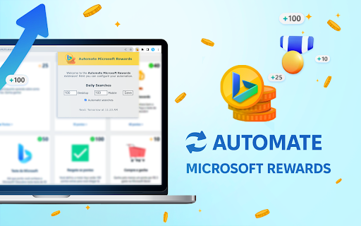 Automate Bing Rewards Searches from Chrome web store to be run with OffiDocs Chromium online Automate Bing Rewards Searches from Chrome web store to be run with OffiDocs Chromium online