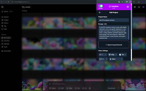AutoSora from Chrome web store to be run with OffiDocs Chromium online AutoSora from Chrome web store to be run with OffiDocs Chromium online