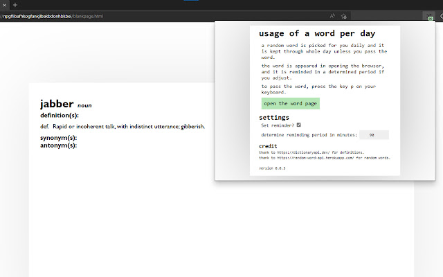 A word per day from Chrome web store to be run with OffiDocs Chromium online A word per day from Chrome web store to be run with OffiDocs Chromium online