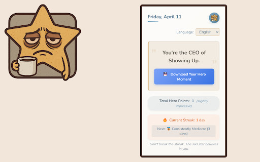 Bare Minimum Hero from Chrome web store to be run with OffiDocs Chromium online Bare Minimum Hero from Chrome web store to be run with OffiDocs Chromium online