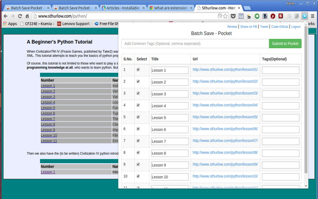 Batch Save Pocket from Chrome web store to be run with OffiDocs Chromium online Batch Save Pocket from Chrome web store to be run with OffiDocs Chromium online