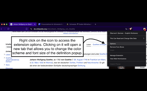 Überwort: German English Dictionary from Chrome web store to be run with OffiDocs Chromium online Überwort: German English Dictionary from Chrome web store to be run with OffiDocs Chromium online