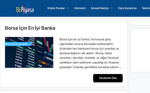 Bi Piyasa Ekonomi ve Para from Chrome web store to be run with OffiDocs Chromium online Bi Piyasa Ekonomi ve Para from Chrome web store to be run with OffiDocs Chromium online