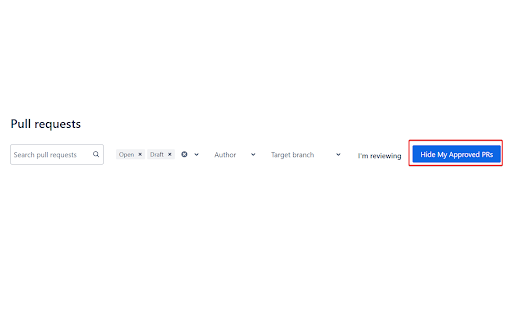 Bitbucket PR Filter from Chrome web store to be run with OffiDocs Chromium online Bitbucket PR Filter from Chrome web store to be run with OffiDocs Chromium online