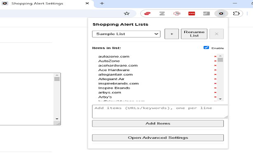 (B)lister Shopping Alert Extension from Chrome web store to be run with OffiDocs Chromium online (B)lister Shopping Alert Extension from Chrome web store to be run with OffiDocs Chromium online