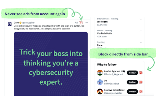 Block button for X(Twitter) from Chrome web store to be run with OffiDocs Chromium online Block button for X(Twitter) from Chrome web store to be run with OffiDocs Chromium online