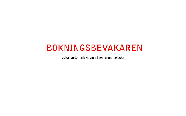 Bokningsbevakaren Friskis Sthlm from Chrome web store to be run with OffiDocs Chromium online Bokningsbevakaren Friskis Sthlm from Chrome web store to be run with OffiDocs Chromium online