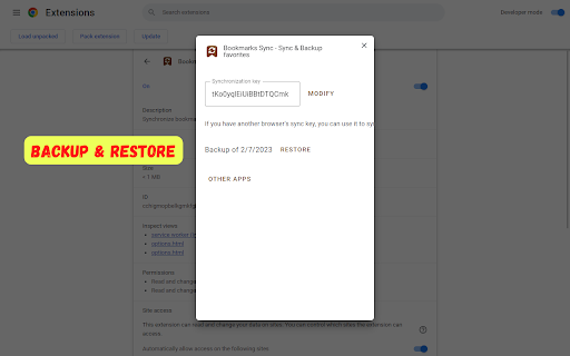 Bookmarks Sync Sync Backup bookmarks from Chrome web store to be run with OffiDocs Chromium online Bookmarks Sync Sync Backup bookmarks from Chrome web store to be run with OffiDocs Chromium online