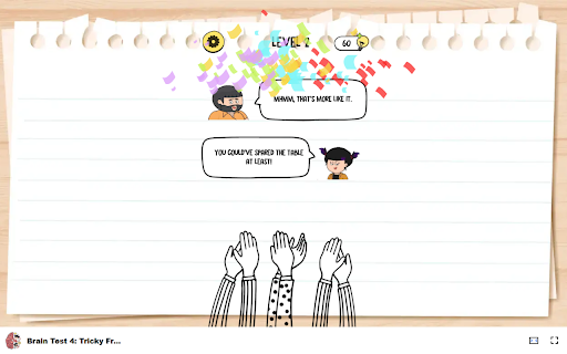 Brain Test 4: Tricky Friends Face new challenges! from Chrome web store to be run with OffiDocs Chromium online Brain Test 4: Tricky Friends Face new challenges! from Chrome web store to be run with OffiDocs Chromium online