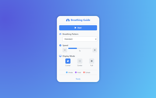 Breathing Guide from Chrome web store to be run with OffiDocs Chromium online Breathing Guide from Chrome web store to be run with OffiDocs Chromium online