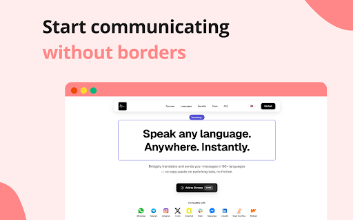 Bridgely Real Time Chat Translator from Chrome web store to be run with OffiDocs Chromium online Bridgely Real Time Chat Translator from Chrome web store to be run with OffiDocs Chromium online