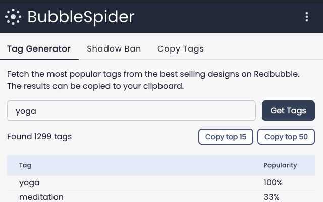 BubbleSpider from Chrome web store to be run with OffiDocs Chromium online BubbleSpider from Chrome web store to be run with OffiDocs Chromium online