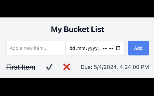 Bucket List from Chrome web store to be run with OffiDocs Chromium online Bucket List from Chrome web store to be run with OffiDocs Chromium online
