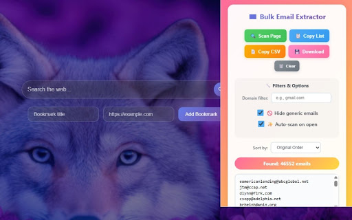 Bulk Email Extractor Collect Emails from Websites with Single Click from Chrome web store to be run with OffiDocs Chromium online Bulk Email Extractor Collect Emails from Websites with Single Click from Chrome web store to be run with OffiDocs Chromium online