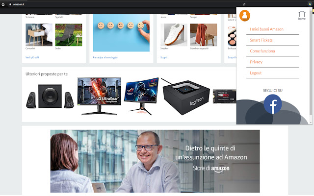 Buoni Sconto Amazon Gratis from Chrome web store to be run with OffiDocs Chromium online Buoni Sconto Amazon Gratis from Chrome web store to be run with OffiDocs Chromium online