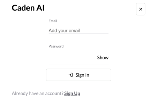 Caden AI from Chrome web store to be run with OffiDocs Chromium online Caden AI from Chrome web store to be run with OffiDocs Chromium online
