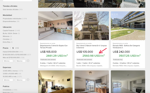 Calculadora de Precio por m² en Mercado Libre from Chrome web store to be run with OffiDocs Chromium online Calculadora de Precio por m² en Mercado Libre from Chrome web store to be run with OffiDocs Chromium online